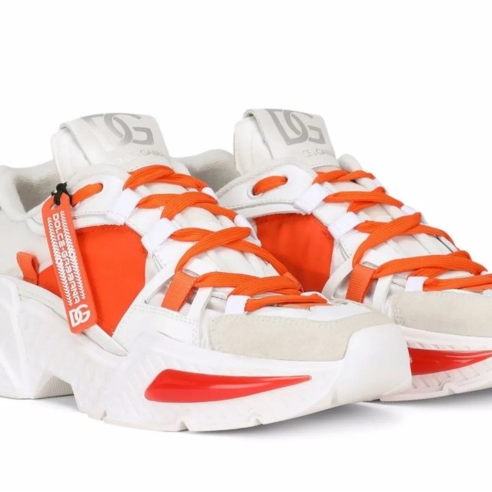 Dolce & Gabbana Orange and White Athletic Shoes